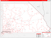 San Bernardino County Wall Map Red Line Style